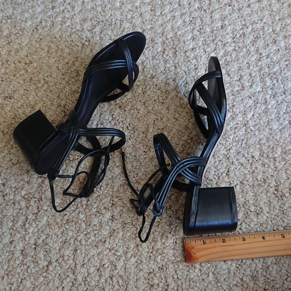 Schutz Brynn Mid Block Leather Sandal size 36.5 - Picture 8 of 13